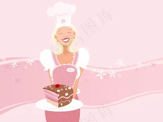 做蛋糕矢量素材