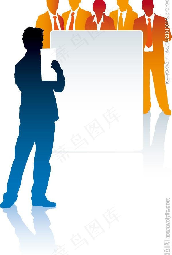 矢量人物广告牌模版图片