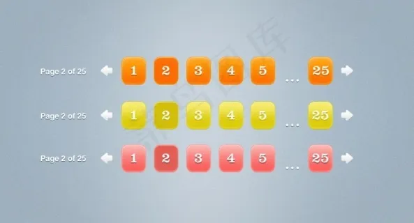 网站页码设计psd素材