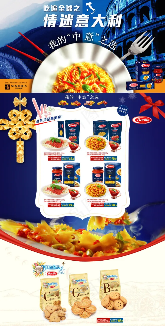 情迷意大利 意大利面(1920X3786(DPI:72))psd模版下载