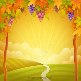 黄色背景矢量图