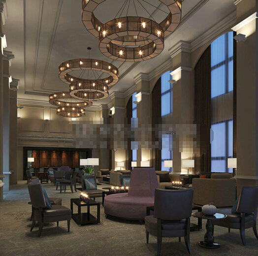 酒店会所大堂效果图