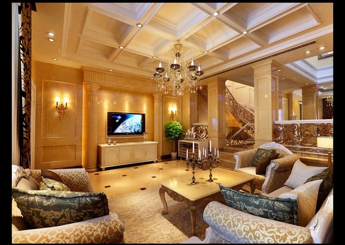 欧式客厅效果图图片