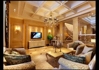 欧式客厅效果图图片