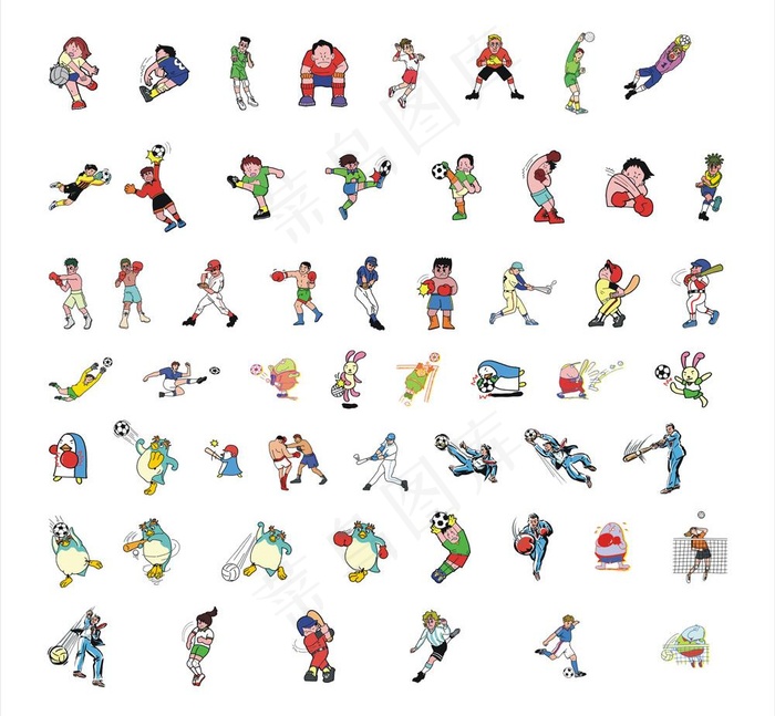 体育矢量人物图片