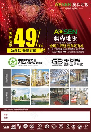 澳森元旦促销DM单（反面）