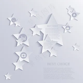 立体星星按钮背景