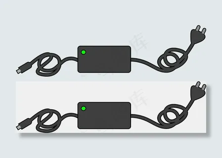 简单的卡通笔记本充电器