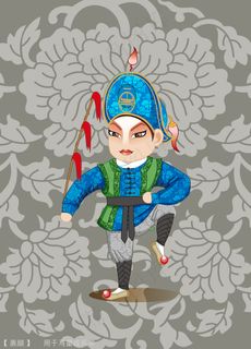 矢量精细分层京剧脸谱海报设计素材