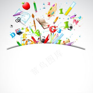 丰富多彩的校园矢量元素集