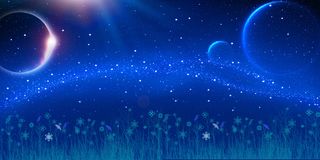 璀璨星空蓝色星空梦幻星空