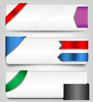 精致的边banner矢量素材