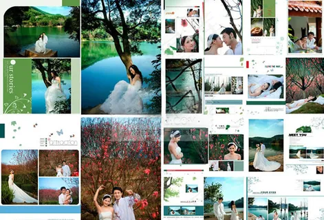 韩式外景婚纱照模板psd素材