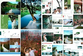 韩式外景婚纱照模板psd素材