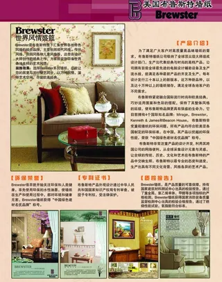 布鲁斯特墙纸宣传单图片