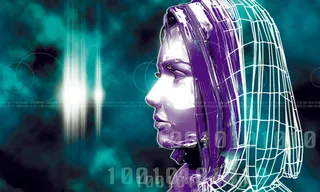 科技创意 人头模型 科技光图片