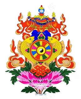 藏式八宝图 藏式八宝图