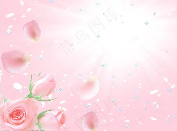 浪漫花背景图片psd模版下载