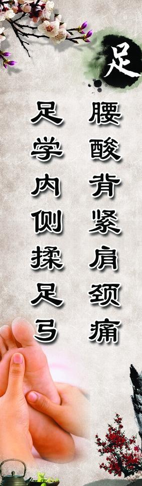 足疗养生展板图片
