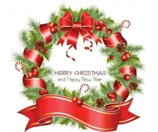 向量的圣诞花环