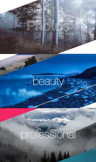 风景旅游宣传照片展示时尚开场视频模...