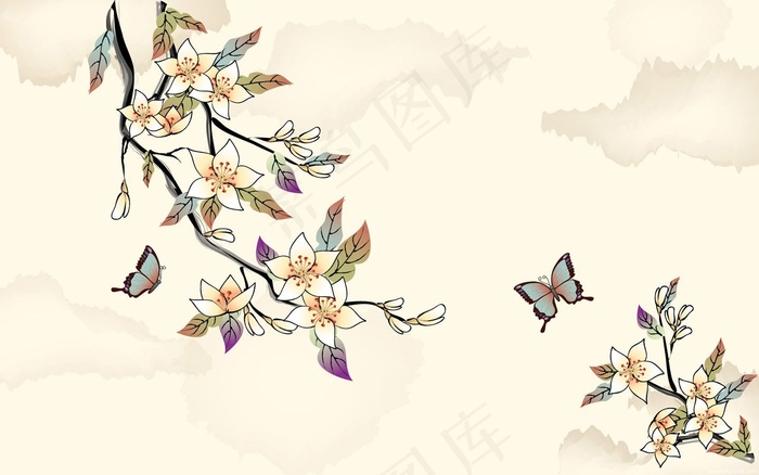 中国风花卉背景素材