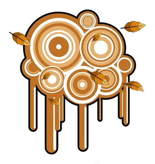 复古的圆圈图形背景