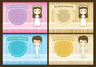 可爱卡通婚礼邀请卡