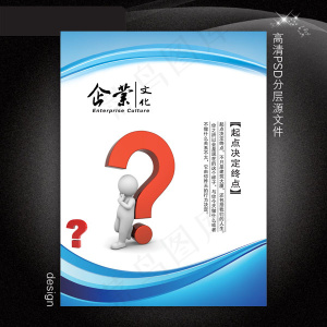 企业文化展板PSD模板下载