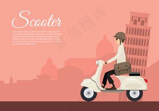 快乐骑行自行车游玩矢量集合