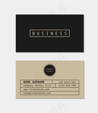时尚商务名片设计矢量图片