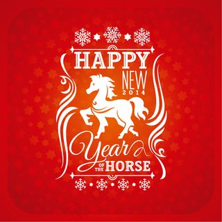 2014马年新年海报矢量素材