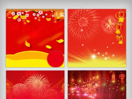 红色新年电商淘宝主图背景