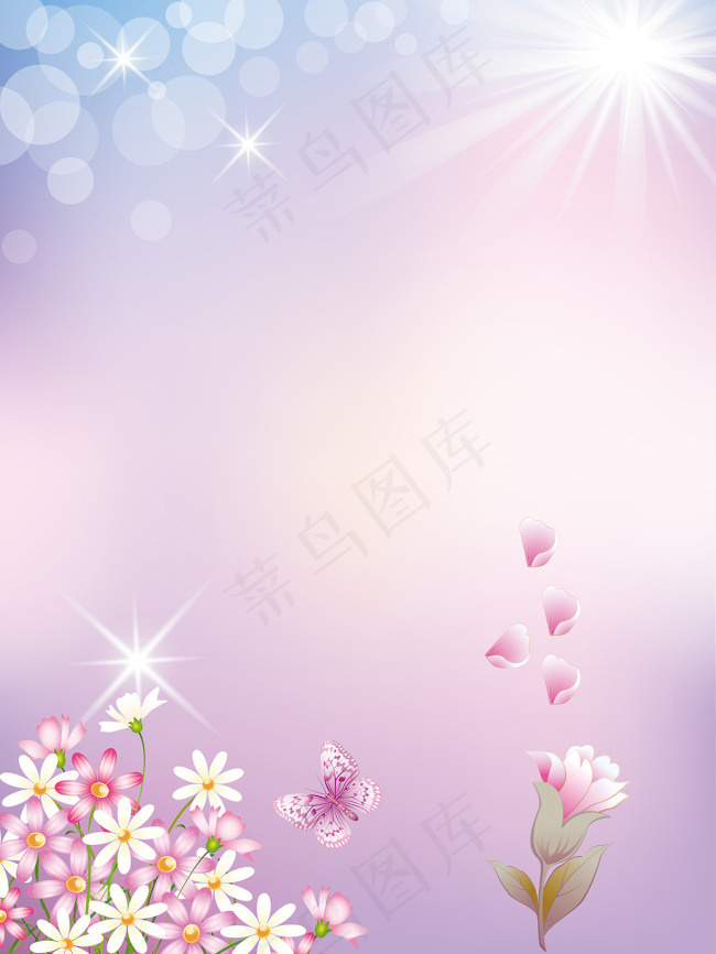 温馨花朵淡雅背景psd模版下载