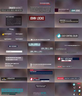 46枚简洁的字幕导条动画设计AE模...