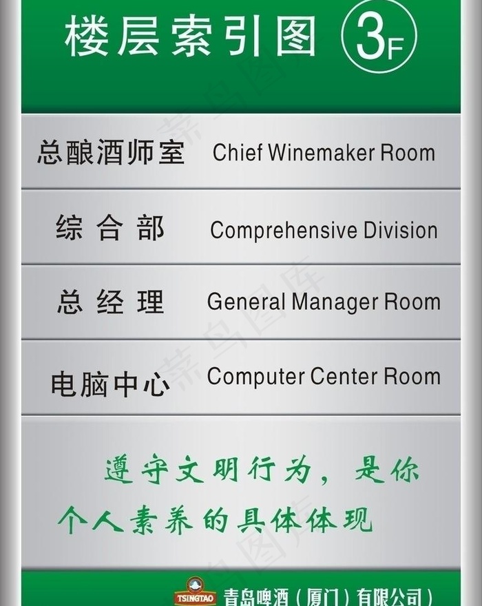铝合金矢量楼层指示图片cdr矢量模版下载