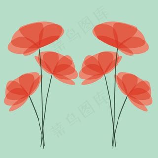 花纹花朵矢量背景