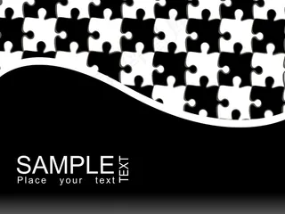 曲线文字背景矢量拼图