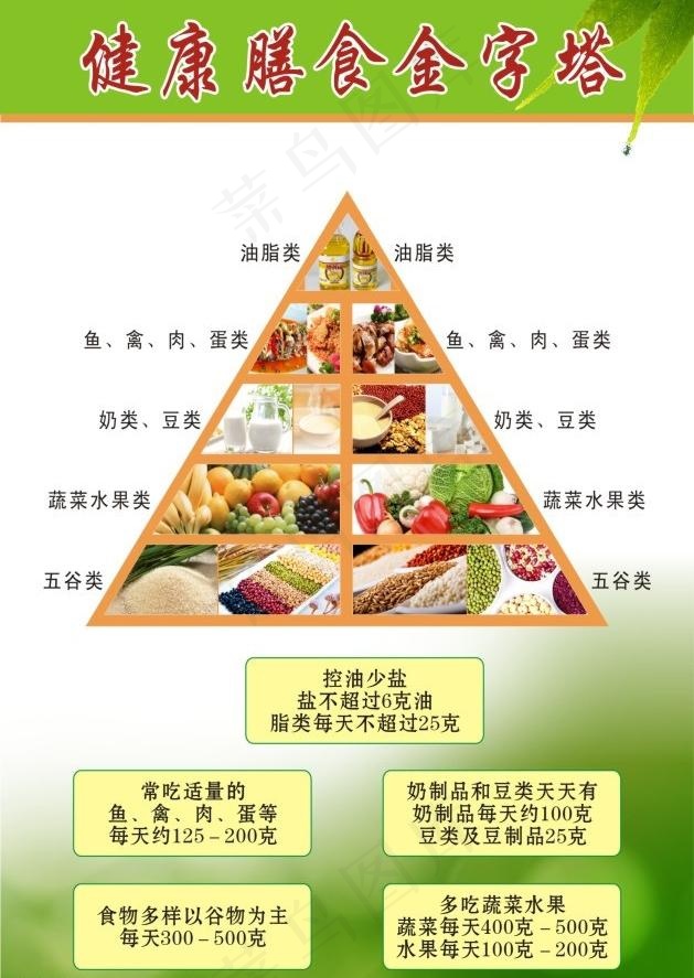 健康膳食图片(600X900)cdr矢量模版下载