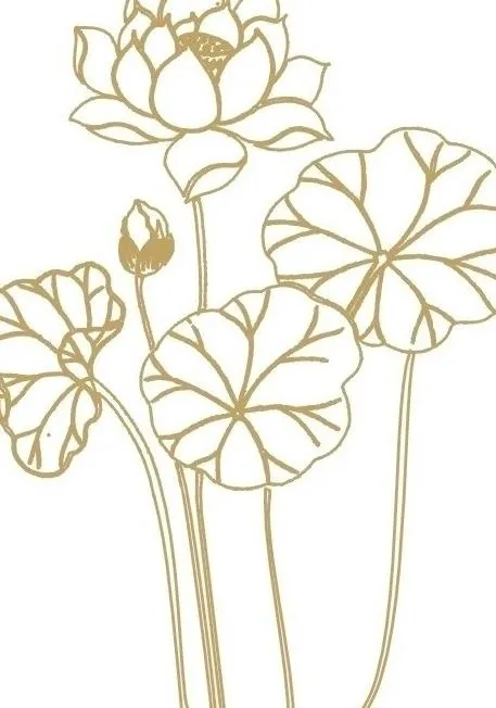荷花矢量图片cdr矢量模版下载