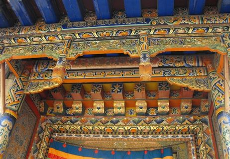 郎木寺内彩绘图片