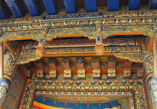 郎木寺内彩绘图片