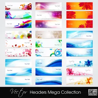 向量的横幅广告或网站标题与摘要说明