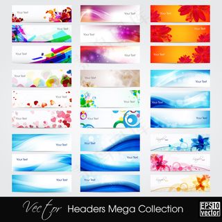 向量的横幅广告或网站标题与摘要说明