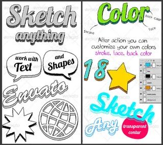 手绘效果3D立体字字体动作