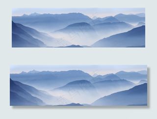 新中式背景墙山水风景客厅装饰画无框...