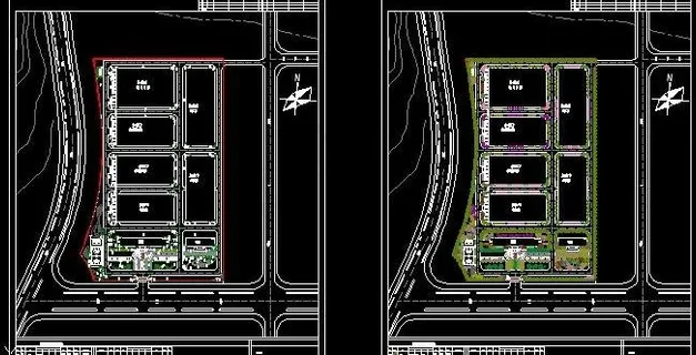 大型工业园绿化设计