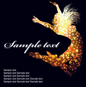 聚会传单的黑色背景04