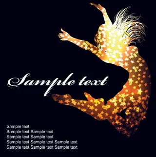 聚会传单的黑色背景04