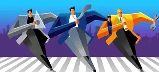 漫画式的商业人物插图矢量素材